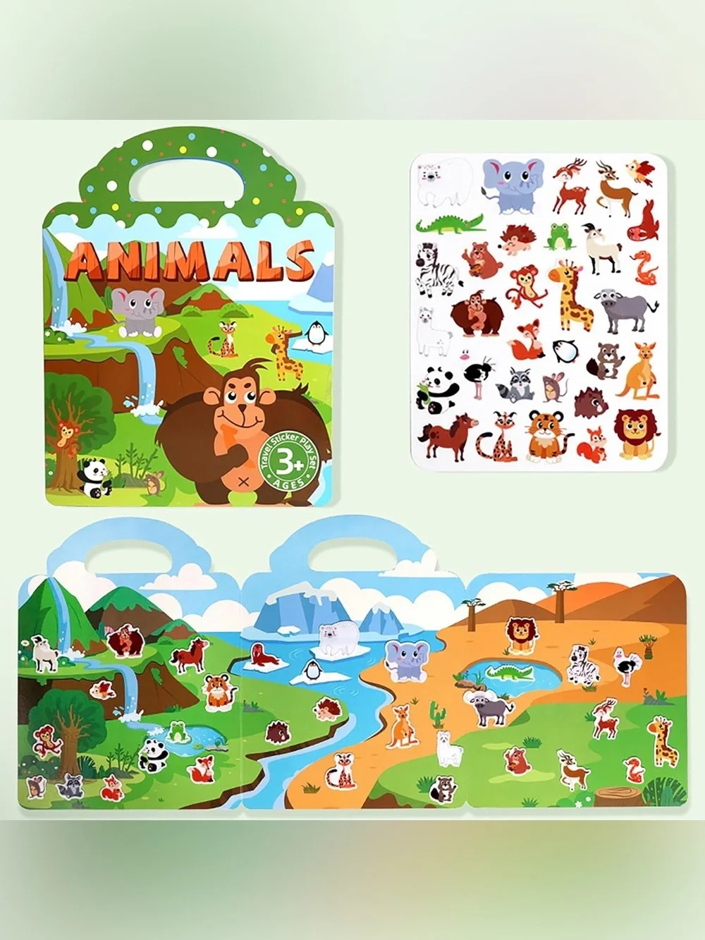 Reusable DIY Animal Sticker Books for Kids